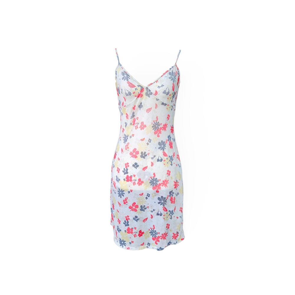 Y2k Calvin Klein Sheer Polka Dot Slip Dress - Size Small